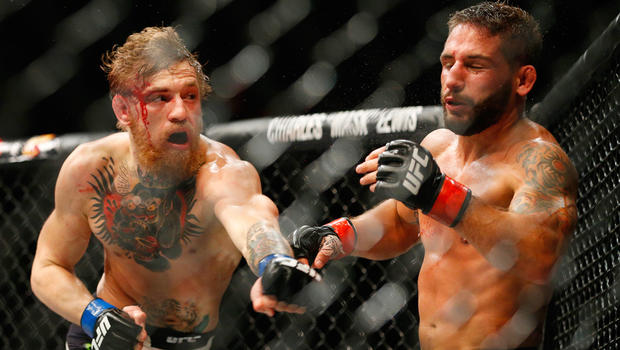 UFC 189 McGregor backs up big mouth with big knockout