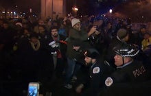 Protesters scuffle with police in Chicago