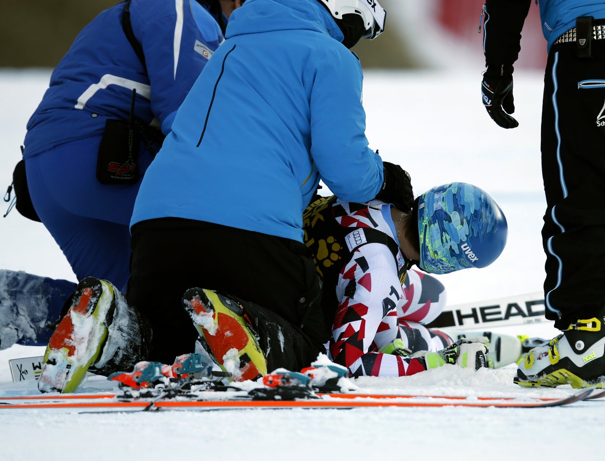 Olympic skier saved from serious injury by new safety vest CBS News