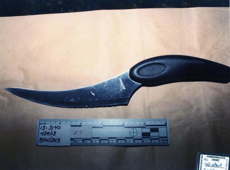 The knife found in Julie Gonzales' hand