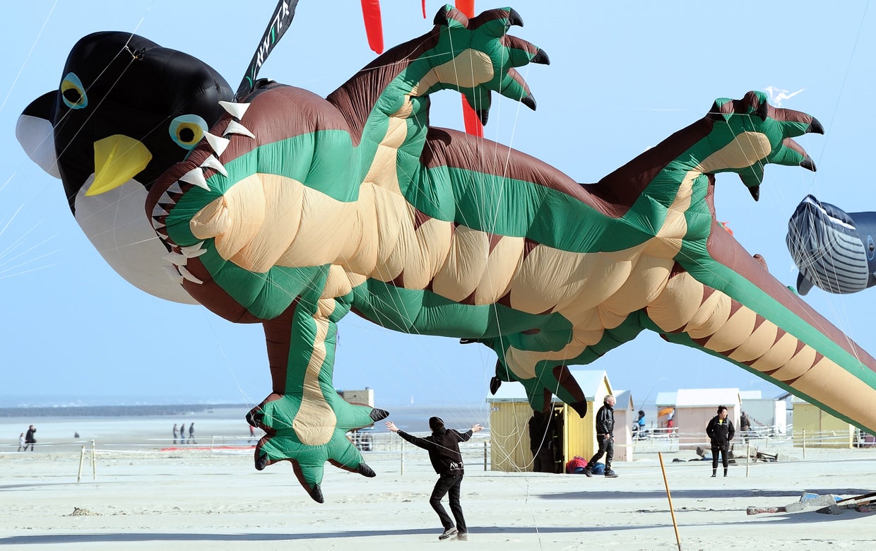 Giant kites soar at International Kite Festival CBS News