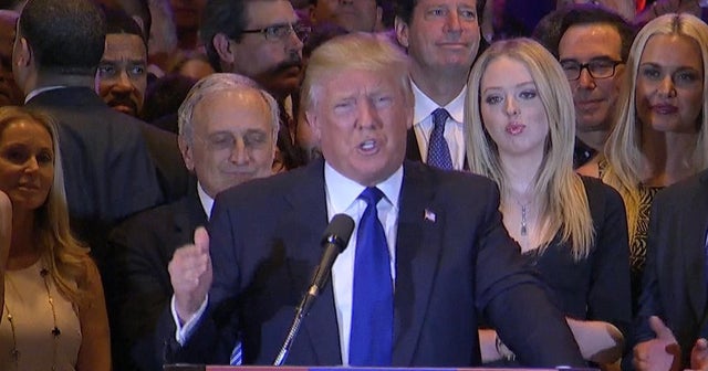 Donald Trump gives victory speech in New York CBS News