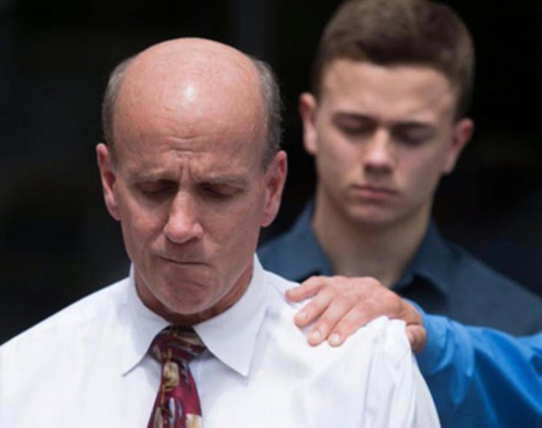 Cal Harris reacts following verdict in his fourth trial fro the murder of his wife? fouth trial