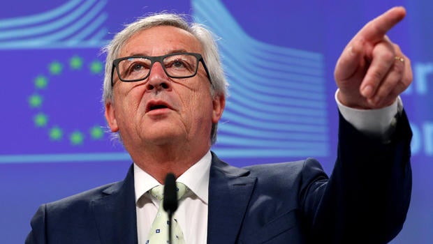 European Commission President Jean-Claude Juncker briefs the media after Britain voted to leave the bloc, in Brussels, Belgium, June 24, 2016.