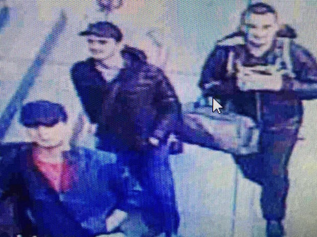 Three men believed to be the suicide bombers who attacked Istanbul's Ataturk Airport are seen arriving at the airport in Turkey