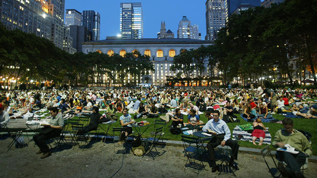 NYC's Bryant Park Hosts Outdoor Film Festival 