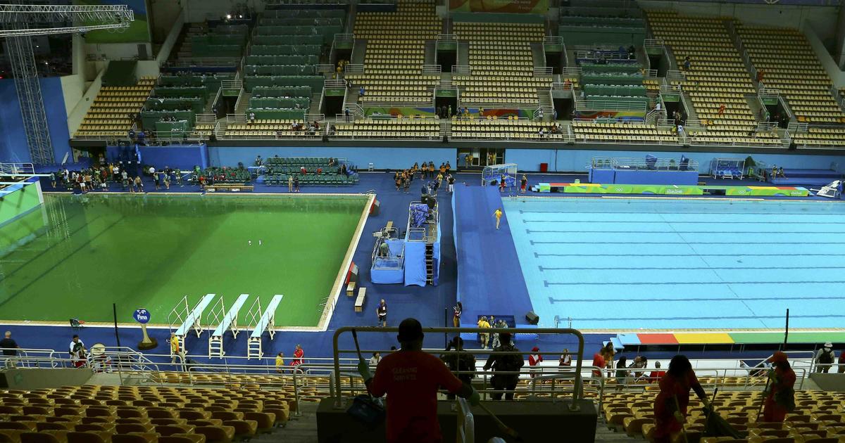 This Is Why The Olympics Pools Turned Green Cbs News