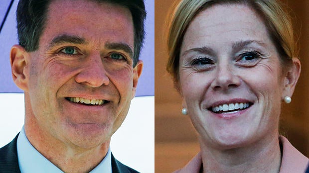 Bill Baroni, former deputy executive director of the Port Authority of New York and New Jersey, and Bridget Anne Kelly, former deputy chief of staff to New Jersey Gov. Chris Christie, are seen at the Martin Luther King Jr. Federal Courthouse in Newark, N