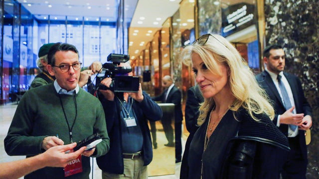 Donald Trump&rsquo;s campaign manager, Kellyanne Conway, speaks with reporters as she arrives at President-elect Donald Trump&rsquo;s Trump Tower in New York Nov. 12, 2016. 