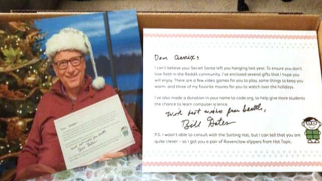 Lucky Woman Gets Bill Gates As Reddit Secret Santa Cbs News