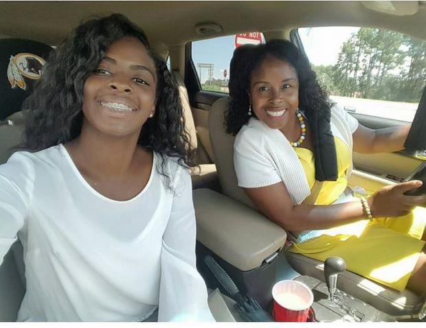 Kamiyah Mobley, left, and Gloria Williams 