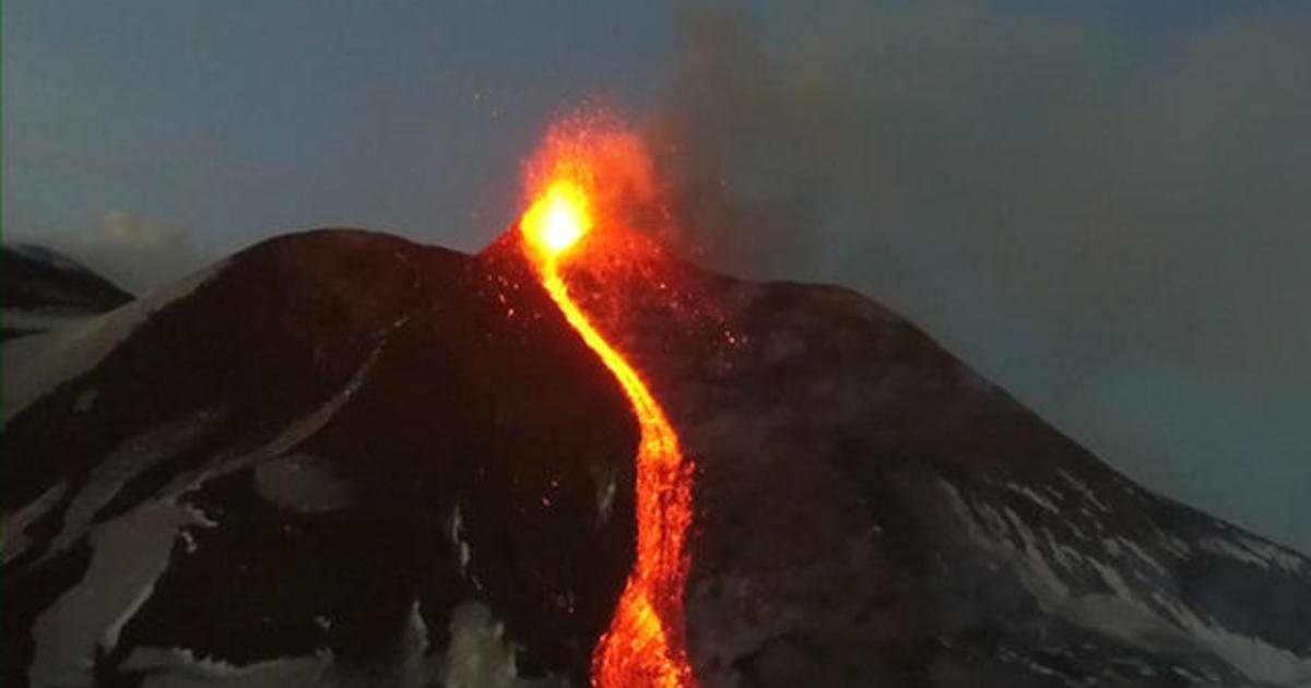 Stunning drone video shows Mount Etna erupting CBS News