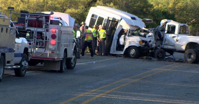 13 killed after truck crashes into church bus CBS News
