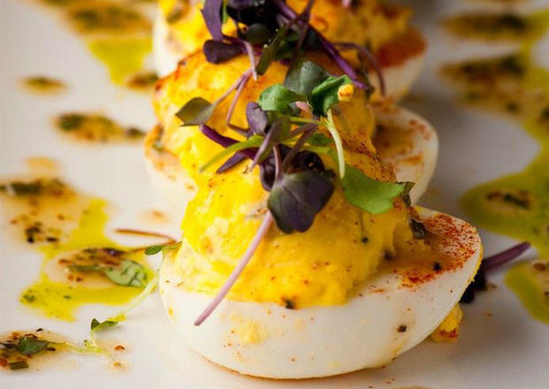 Truffle Chive Deviled Eggs - Del Frisco Grille  - Verified Chrystal 