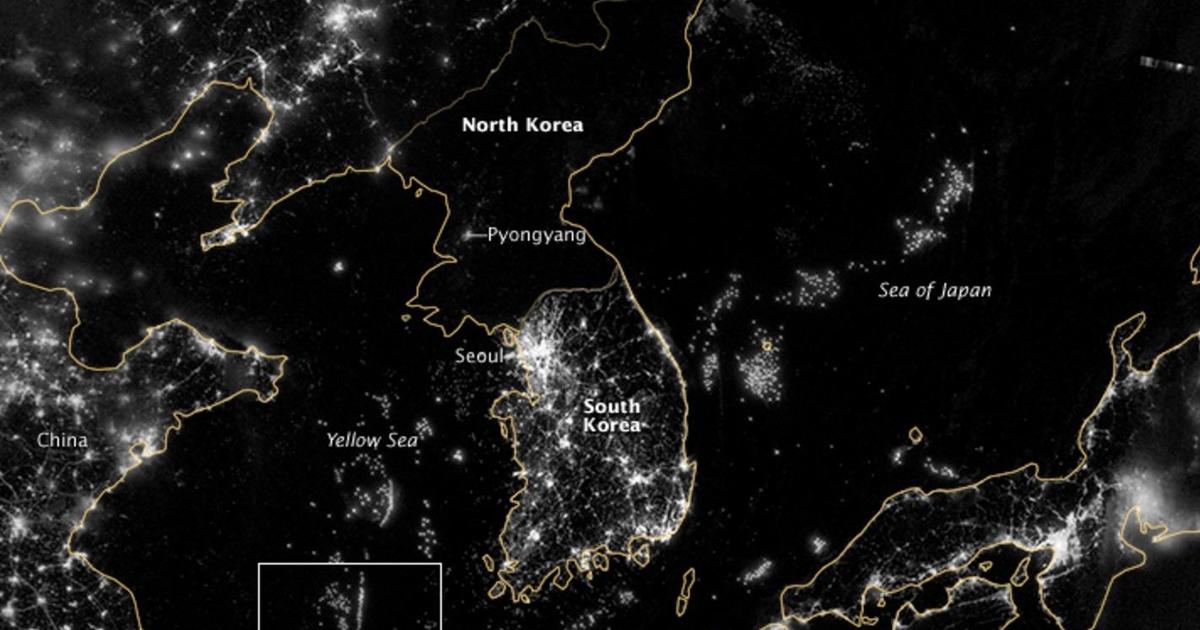 Satellite imagery of the Korean peninsula