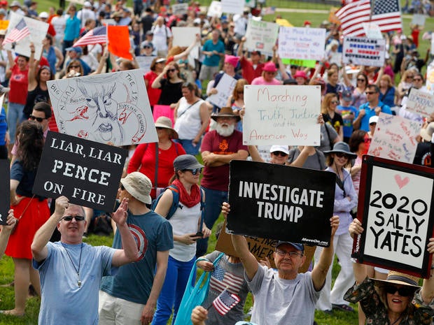 Anti-Trump protesters "March for Truth"