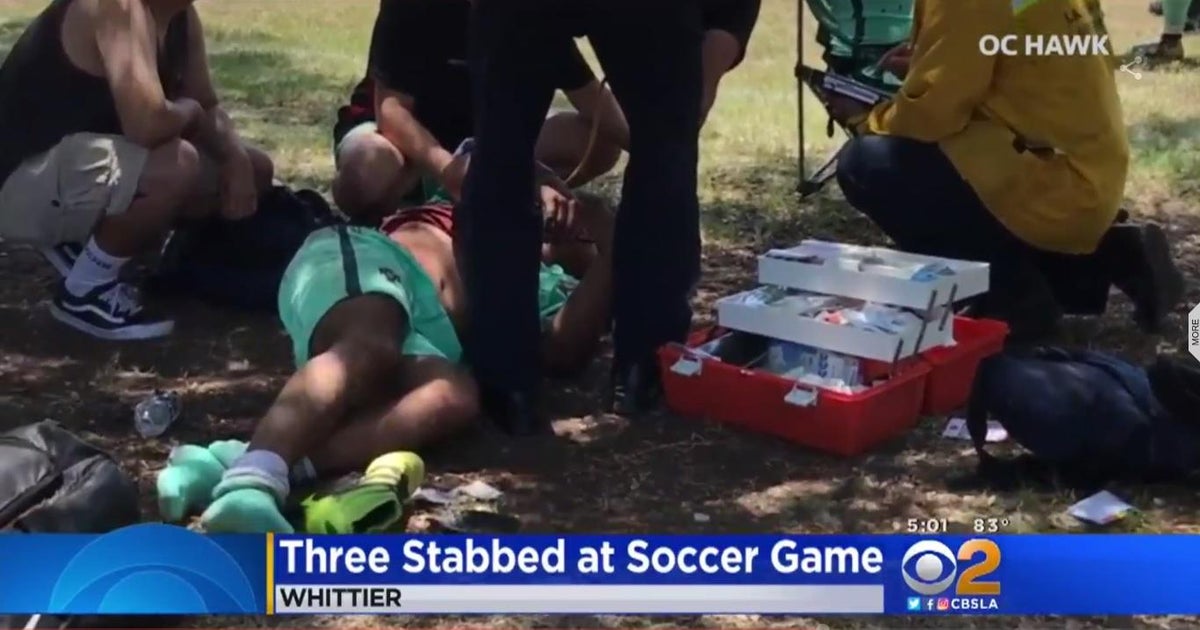 3 stabbed after brawl erupts at adult soccer game in California