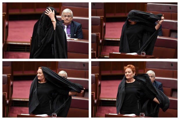Australia Burqa Stunt