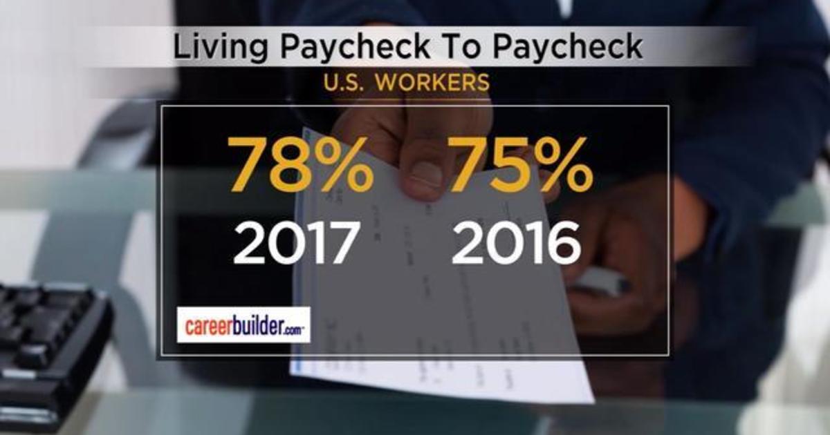 Vast majority of Americans living paycheck to paycheck CBS News