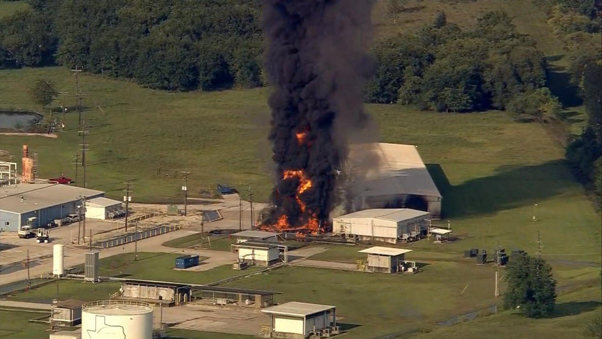 Flames erupt at Arkema chemical plant flooded by Harvey in