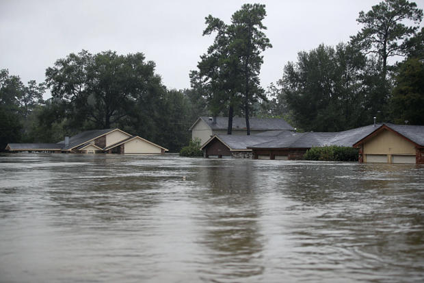 Houston homes flooded 