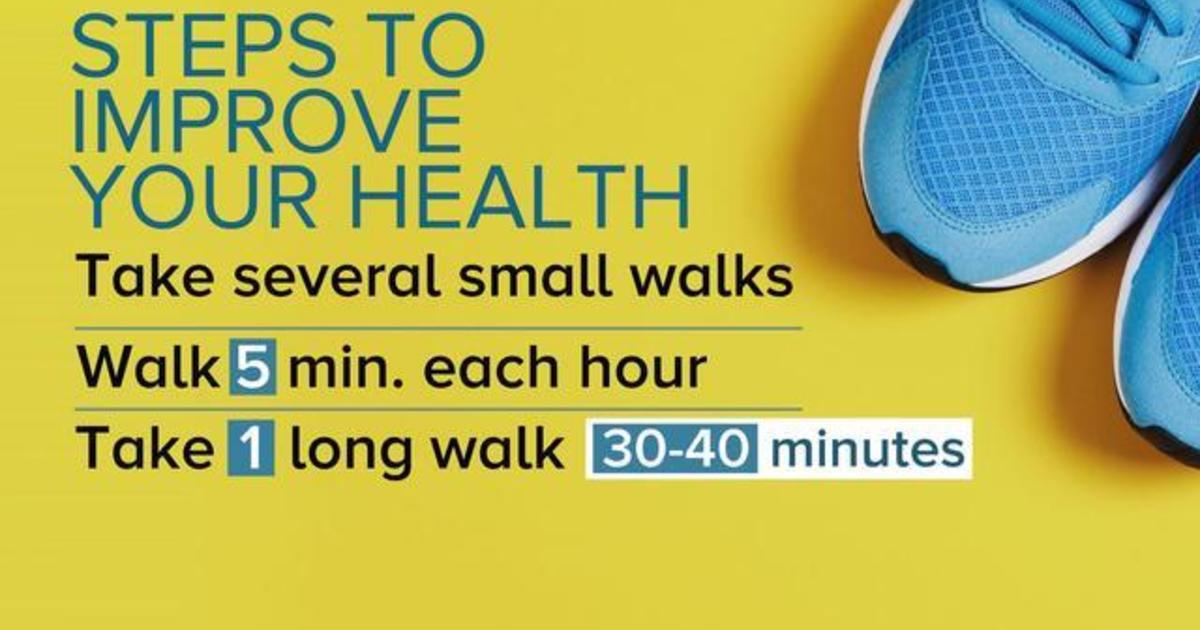 Walking just 2 hours a week could prolong your life - CBS News