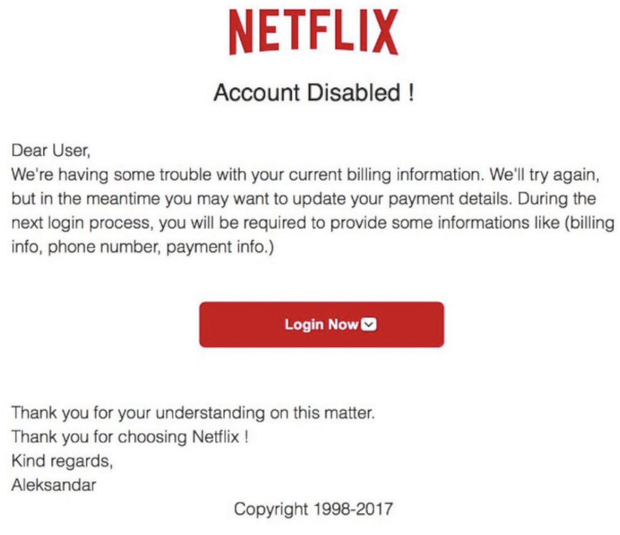 of via credit payment letter News New  scam  CBS customers targets Netflix