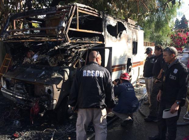 Man Dies Trying To Rescue Dogs From Burning RV In West LA 