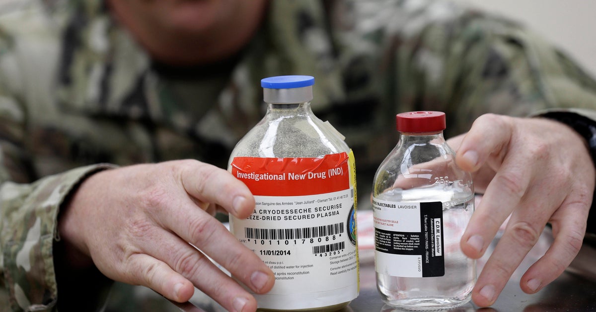 U S Troops Get Freeze dried Blood Plasma For Use On The Battlefield CBS News