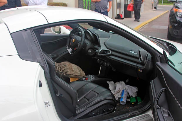 Trashed Ferrari