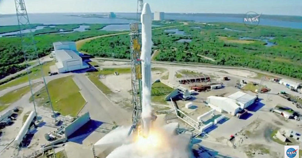 Spacex Supply Ship Lifts Off From Launch Pad Rebuilt After Explosion Cbs News