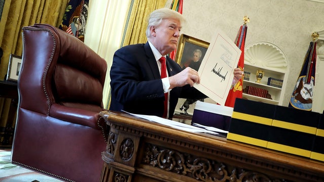 Donald Trump Signs Tax Reform And Jobs Bill Into Law At The White House