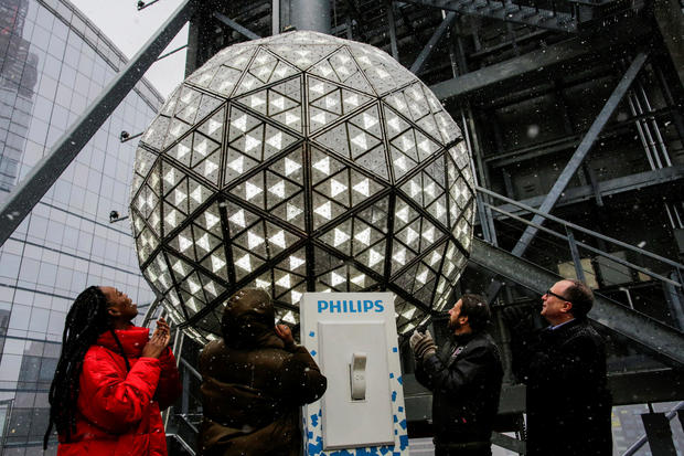 New Year's Eve Ball test at Times Square in New York 