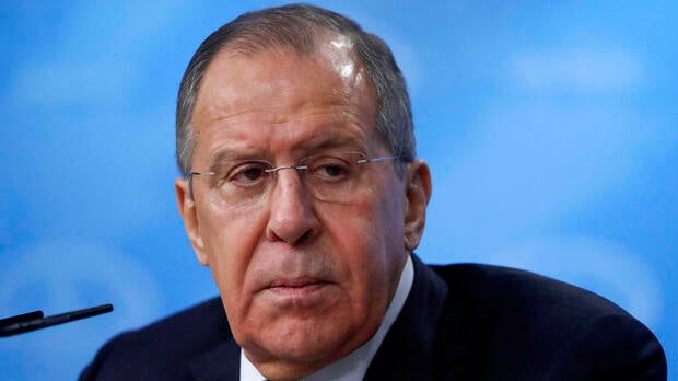 Russian Foreign Minister Sergei Lavrov attends his annual news conference in Moscow, Russia, Jan. 15, 2018.