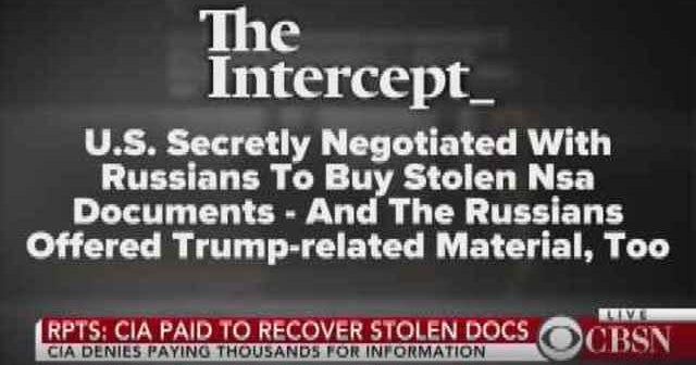 Reports U.S. paid to recover stolen documents CBS News