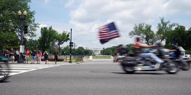Riders participate in the 31st annual Rolling Thunder motorcycle rally in Washington 