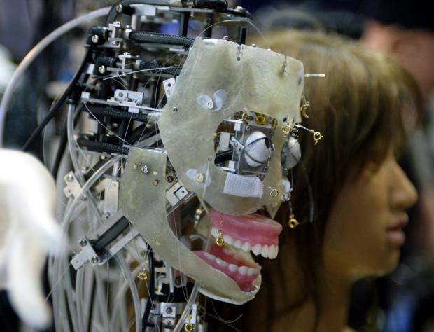 The Science University of Tokyo\'s face robot, \"Say 