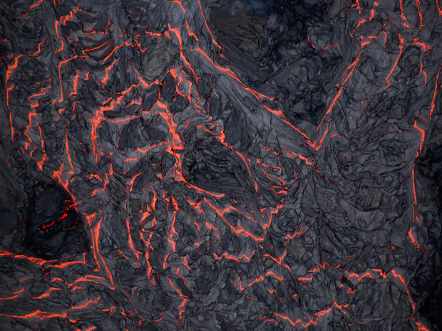 Lava flows on the outskirts of Pahoa 