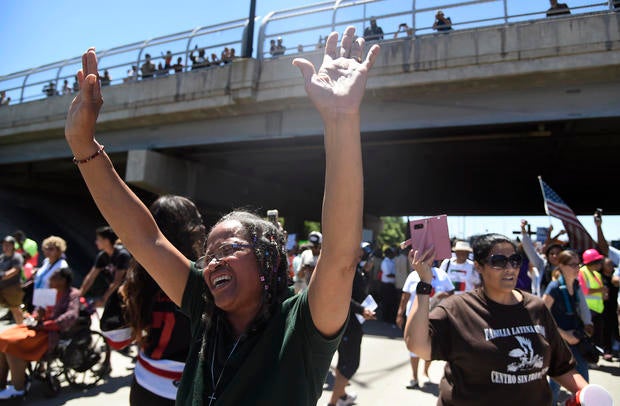 Protest March Chicago Expressway