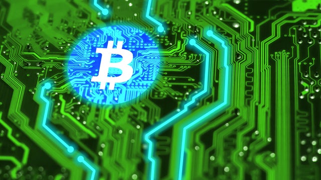 Virtual bitcoin on integrated circuit