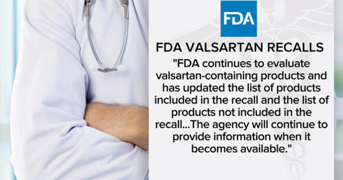 FDA issues wider recall of valsartan heart drugs for possible