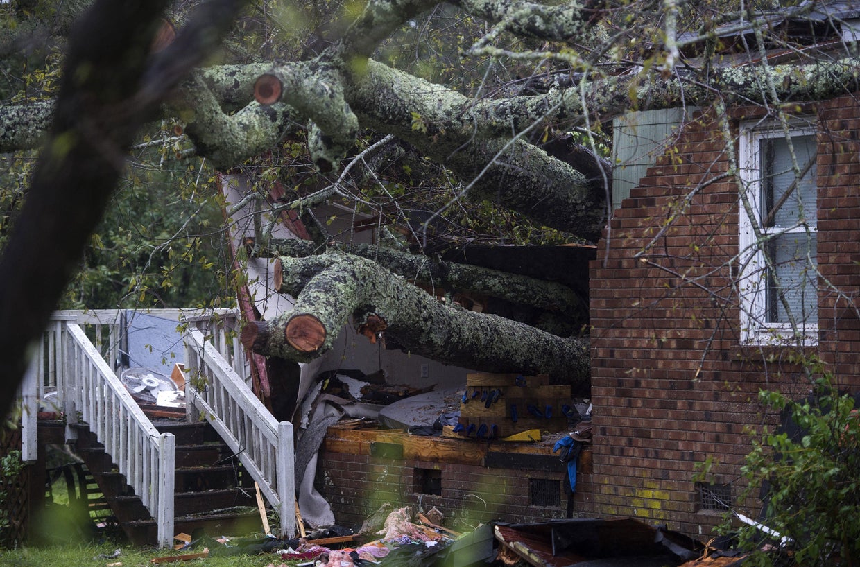 Tropical storm Florence, which made landfall as a hurricane, pummels