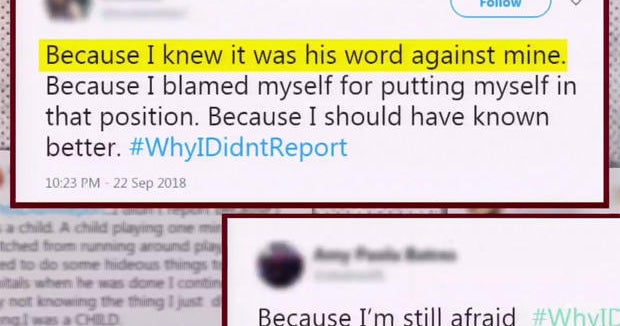 #WhyIDidntReport: Hundreds of thousands confide their stories of rape, abuse