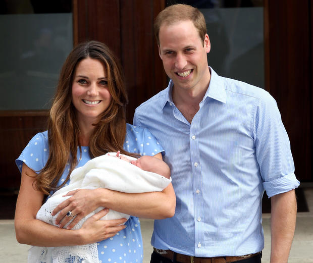 The Duke And Duchess Of Cambridge Leave The Lindo Wing With Their Newborn Son 