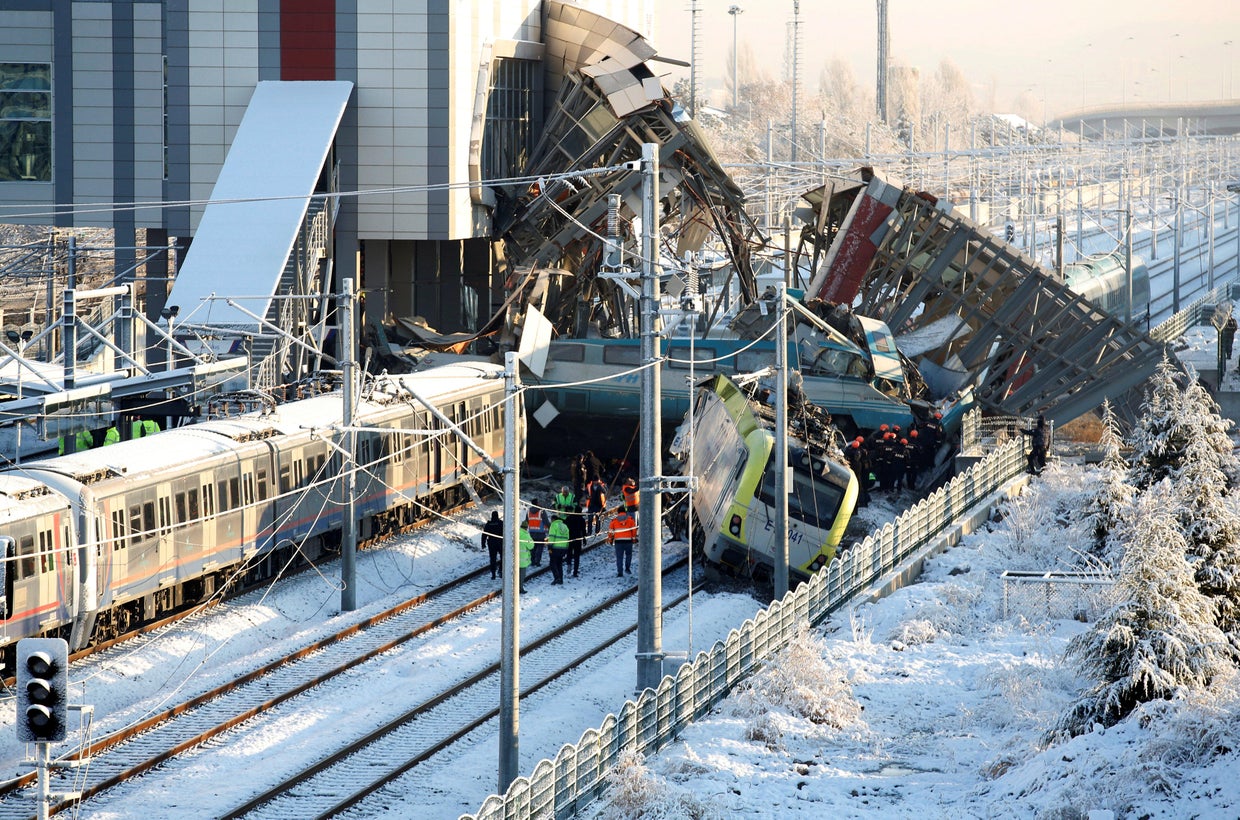 Train crash in Ankara, Turkey leaves 9 dead and dozens hurt today as