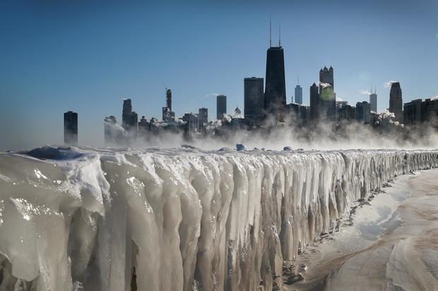 Polar Vortex Brings Extreme Cold Temperatures To Chicago 