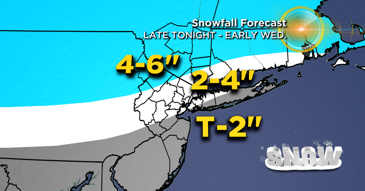 New York Weather Wintry Mix Headed Our Way Tuesday CBS New York