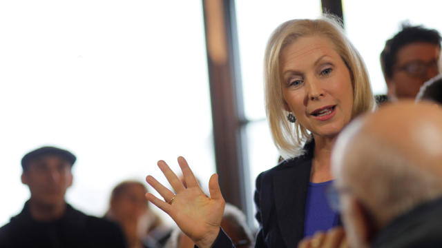 Democratic 2020 presidential candidate Gillibrand greets customers at Revelstoke Coffee in Concord 