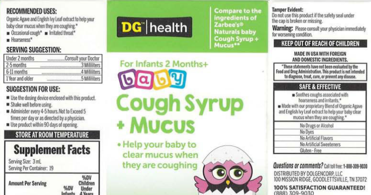 Baby Cough Syrup Recall Baby Cough Syrup Sold At Dollar General