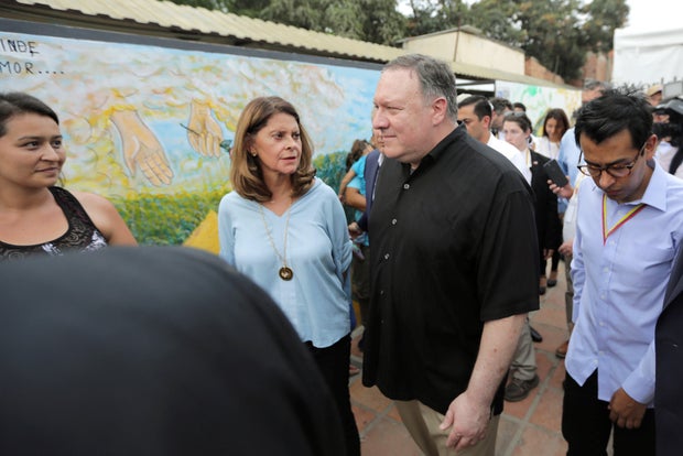 U.S. Secretary of State Mike Pompeo visits town of Cucuta on Colombian-Venezuelan border